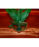 GREEN MASQUERADE FACE MASK SALES Collectable Knick Knacks Decorative Fea... - €12,85 EUR