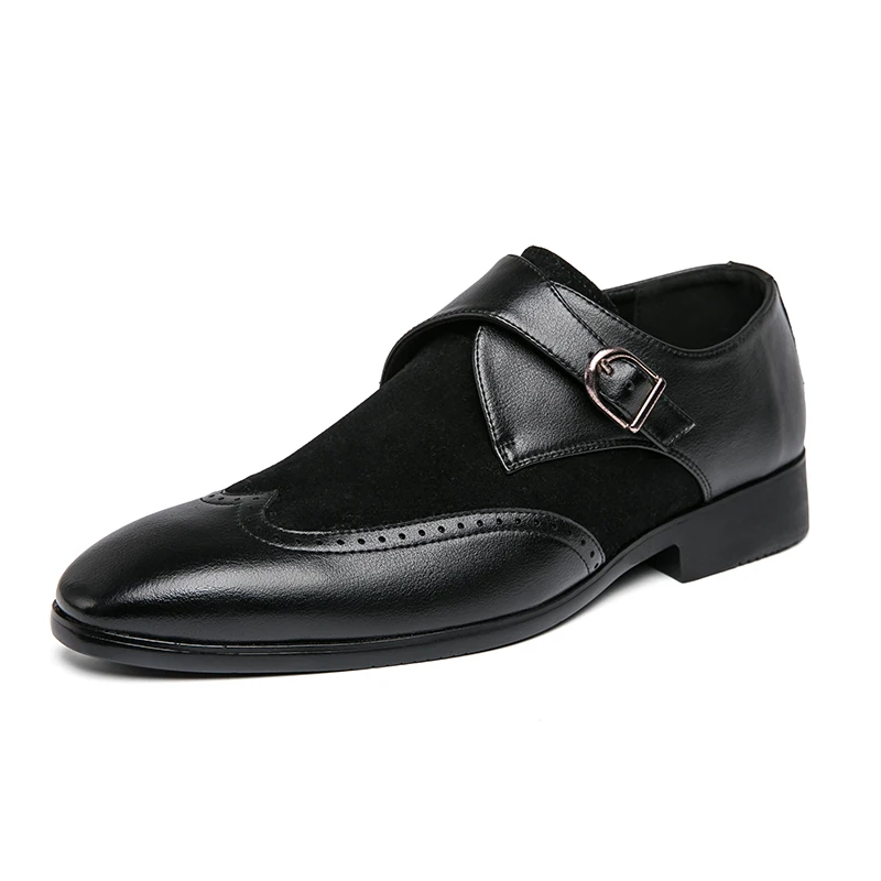 Monk Shoes Men Shoes PU Stitching Fashion Business Casual Party Daily Fa... - £56.91 GBP