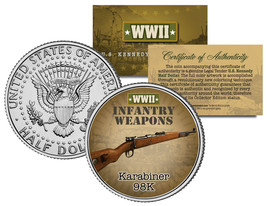 KARABINER 98K * WWII Infantry Weapons * JFK Kennedy Half Dollar U.S. Coin - £6.84 GBP