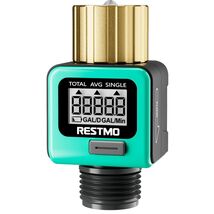 Weatherproof Garden Hose Water Flow Meter - 4 Measurement Modes Available - $40.54