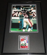 Keith Brooking Signed Framed Rookie Card &amp; Photo Display Falcons - £54.50 GBP