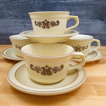 Pfaltzgraff Village Set of 4 Tea Cups and Saucers Made in USA - £14.87 GBP