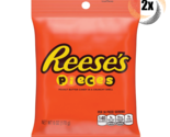 2x Bags Reese&#39;s Pieces Peanut Butter Candy Crunchy Shell | 6oz | Fast Sh... - £14.33 GBP