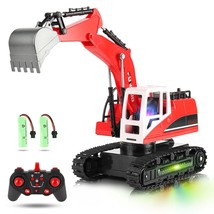 Remote Control Excavator Toy For Boys Ages 4-7 8-12 Year Old, Kids Best Chirstma - £71.84 GBP