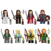 8pcs Lord of The Ring Elves Minifigures Toys Aragorn Boromir Legolas Tau... - £12.17 GBP