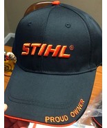 Genuine STIHL CAP Black PROUD OWNER orange embroidered logo baseball hat... - $776.86 MXN