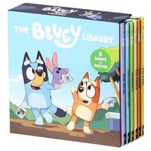 Bluey Characters Show Bingo Mum Dad Grannies FAMILY6 Book Box Set With Poster ~~ - £37.12 GBP