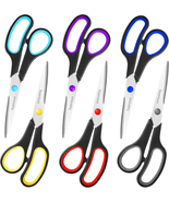 Scissors Set of 6-Pack, 8&quot; Scissors All Purpose Comfort-Grip Handles, Sh... - $18.27 CAD