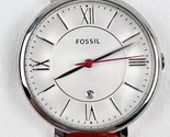 Fossil ES-3926 Women&#39;s Watch Face 35mm, Red Sec Hand &amp; Band Needs Battery - $24.74