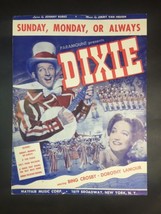 Sunday Monday Or Always Dixie Bing Crosby Uncle Sam Vintage Sheet Music 1943 - £5.44 GBP