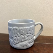 Starbucks 2016 Since 71 3D Embossed Mermaid Siren Gray 12oz Coffee Mug Cup NEW - £12.65 GBP