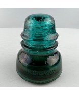 Hemingray Glass Insulator 40 Blue/Green Aqua Made in USA Vintage Pre 1921 - £15.77 GBP