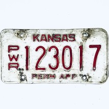  United States Kansas Permanent Power Unit License Plate PWR 123017 - £14.08 GBP