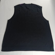 Claiborne Women's Knit Black Cotton Vest Sweater Size 3XLT Black w/Purple Argyle image 2