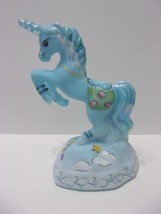 Fenton Glass Robin&#39;s Egg Blue Star Cloud Unicorn Figurine Ltd Ed #9/64 K Barley - £177.95 GBP