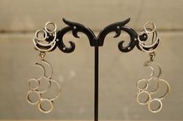 Costume Jewelry MCM Mid Century Modern Silver Plated Brass Cherries Earrings - £27.58 GBP