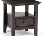 Amherst Solid Wood 19 Inch Wide Square Transitional End Table In Hickory... - $266.99