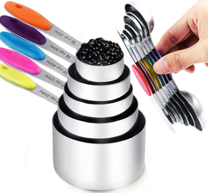 Measuring Cups and Magnetic Measuring Spoons Set - £25.37 GBP