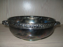 Silver Plate Vegetable Food Bowl Pilgrim Silver Plate Co Trad Mark of Friedman S - £10.18 GBP