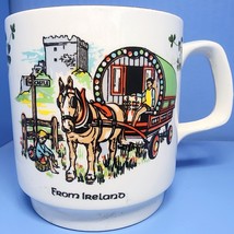 Vintage Irish Gypsy Wagon Shamrocks Carrigaline Pottery Cork Ireland Cof... - $231.33 MXN