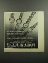 1953 Black, Starr &amp; Gorham Patek Philippe Watches Advertisement - £14.49 GBP