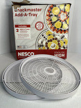 2 Nesco Snackmaster Add-A-Trays Fits 60 &amp; 70 Series Dehydrators Stack’em... - £11.64 GBP