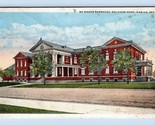 McMahon Barracks Soldiers Home Marion IN Indiana 1924 WB Postcard J16 - £2.10 GBP