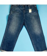 NWT Soft Surroundings Womens Jeans Ultimate High Rise Frayed Hem Crop Si... - $59.25 CAD