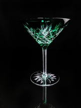 Faberge Odessa Emerald Green Martini Glass - £193.76 GBP