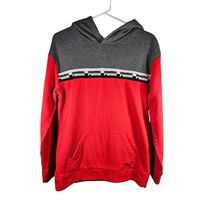 Puma Boys&#39; Amplified Fleece Pullover Hoodie Size XL Red Gray Black White - $34.37 CAD