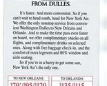 New York Air Special Schedule &amp; Fares Boston LaGuardia Orlando New Orlea... - £9.49 GBP