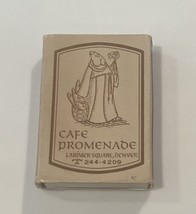 Cafe Promenade Larimer Square Denver Matchbox Empty - $5.89