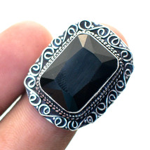 Black Spinel Vintage Style Handmade Christmas Gift Ring Jewelry 9.25" SA 1744 - £3.98 GBP
