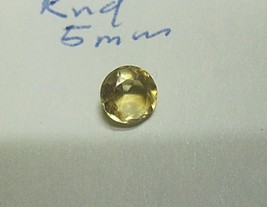Citrine Round Natural Loose Faceted Gem 5x 3.1mm - $5.00