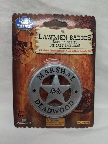 Legends Of The Wild West Marshal Deadwood Lawmen Badge Replica Series - $10.69