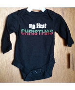 Fashion Holiday Baby Glam Clothes 3M My First Christmas Newborn Black Cr... - £5.22 GBP