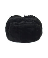 Authentisch Russisch Militär Kunstfell Schwarz Ushanka Hut - $41.88+