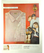 Vintage Print Ad 1956 ARROW Casual Wear Man&#39;s World Shirt Flannel Button... - £7.72 GBP