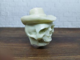 Cowboy Skull Skeleton Head Gear Shift Knob from Billiard Cue Ball Hand Carved - £74.47 GBP