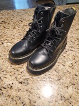 Womens Dr Doc Martens Black Zip Tie Jadon Chunky Platform Grunge Boots U... - $138.60