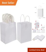 Versatile DIY Kraft Paper Gift Bags with Handles - 50 Pack, 5.25x8.25 In... - $42.52