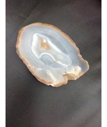 Agate Stone Slice Cabbing Trinket Soap Dish Vintage - $13.86 CAD