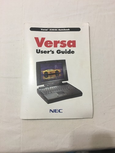 NEC Versa 2205C Notebook User Guide Manual - $11.96