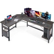 59" L Shaped Gaming Desk Oak - £185.63 GBP