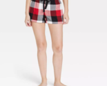 Women&#39;s Plaid Flannel Pajama / Lounge Shorts - STARS ABOVE (Size-XS) MUL... - £10.98 GBP
