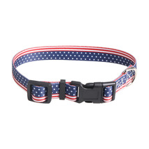 Adjustable American Flag Dog Collar, Soft Nylon Comfortable Sturdy Pet Collars - £12.31 GBP+