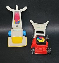 Vintage Fisher Price Loving Family Dream Dollhouse Lawn Mower and Vacuum - $29.69
