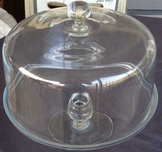 Beautiful Clear Glass Footed Covered Cake Plate – Vgc – Useful –Stylish Elegance - £62.31 GBP
