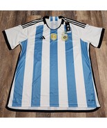 Adidas Men’s Argentina 22 Winners Home Jersey Size XXL 2XL White Light B... - €78,73 EUR