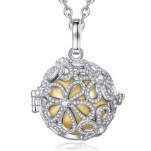 18MM Harmony Ball Crystal Flower Pendant Necklace Pregnancy Chime Bola Musical B - £21.96 GBP